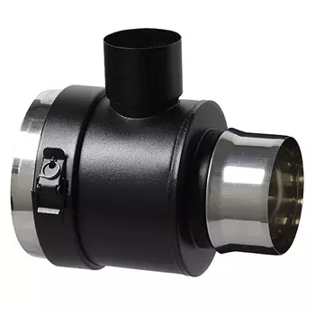 ELEMENT DROIT PRISE D'AIR HORIZONTAL 90° Diam80/130 Noir (vers adaptateur) PGI ELEMENT DROIT PRISE D'AIR HORIZONTAL 90° Diam80/130 Noir (vers adaptateur) PGI